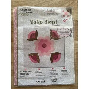 Jo-Ann Tulip Twist Block 10 Rose Of Sharon Kit‎ Includes Pre-Cut Fabric